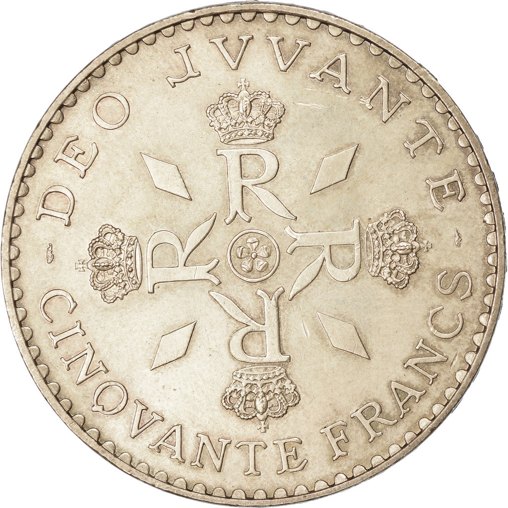 Coin, Monaco, Rainier III, 50 Francs, 1974, EF(40-45), Silver, KM:152.1