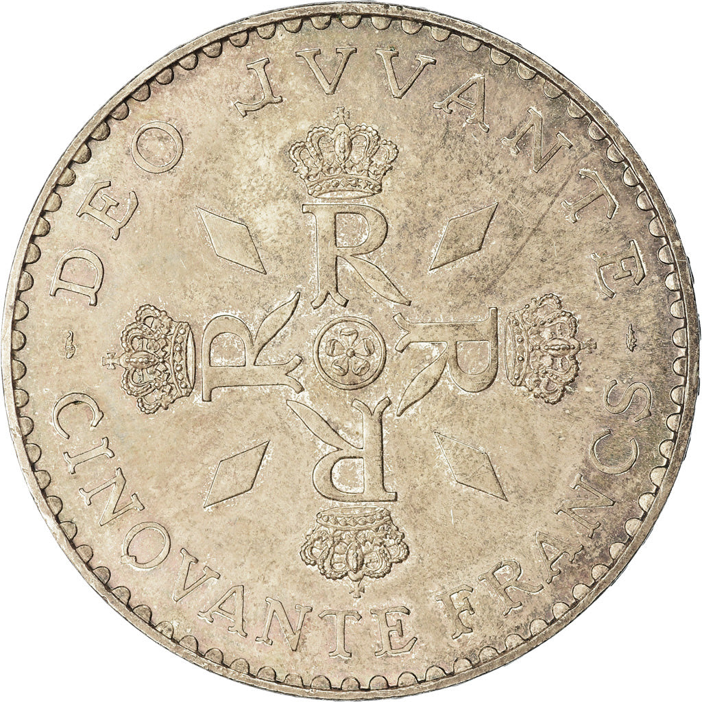 Coin, Monaco, Rainier III, 50 Francs, 1974, EF(40-45), Silver, KM:152.1