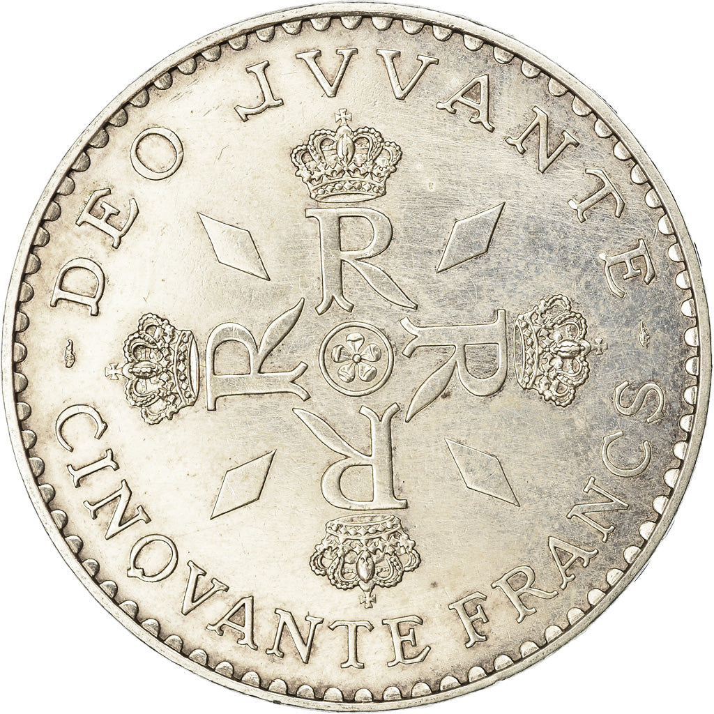Coin, Monaco, Rainier III, 50 Francs, 1974, EF(40-45), Silver, KM:152.1