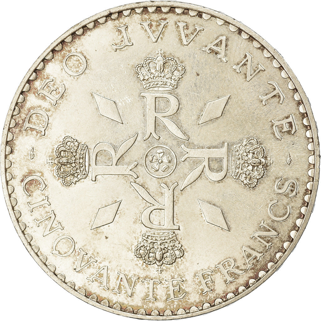 Coin, Monaco, Rainier III, 50 Francs, 1974, EF(40-45), Silver, KM:152.1