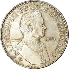 Coin, Monaco, Rainier III, 50 Francs, 1974, EF(40-45), Silver, KM:152.1