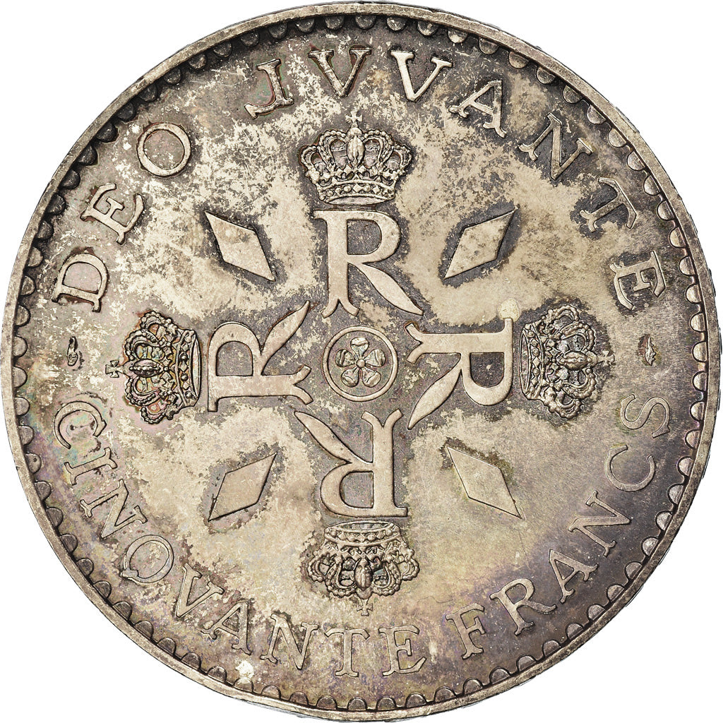 Coin, Monaco, Rainier III, 50 Francs, 1974, EF(40-45), Silver, KM:152.1