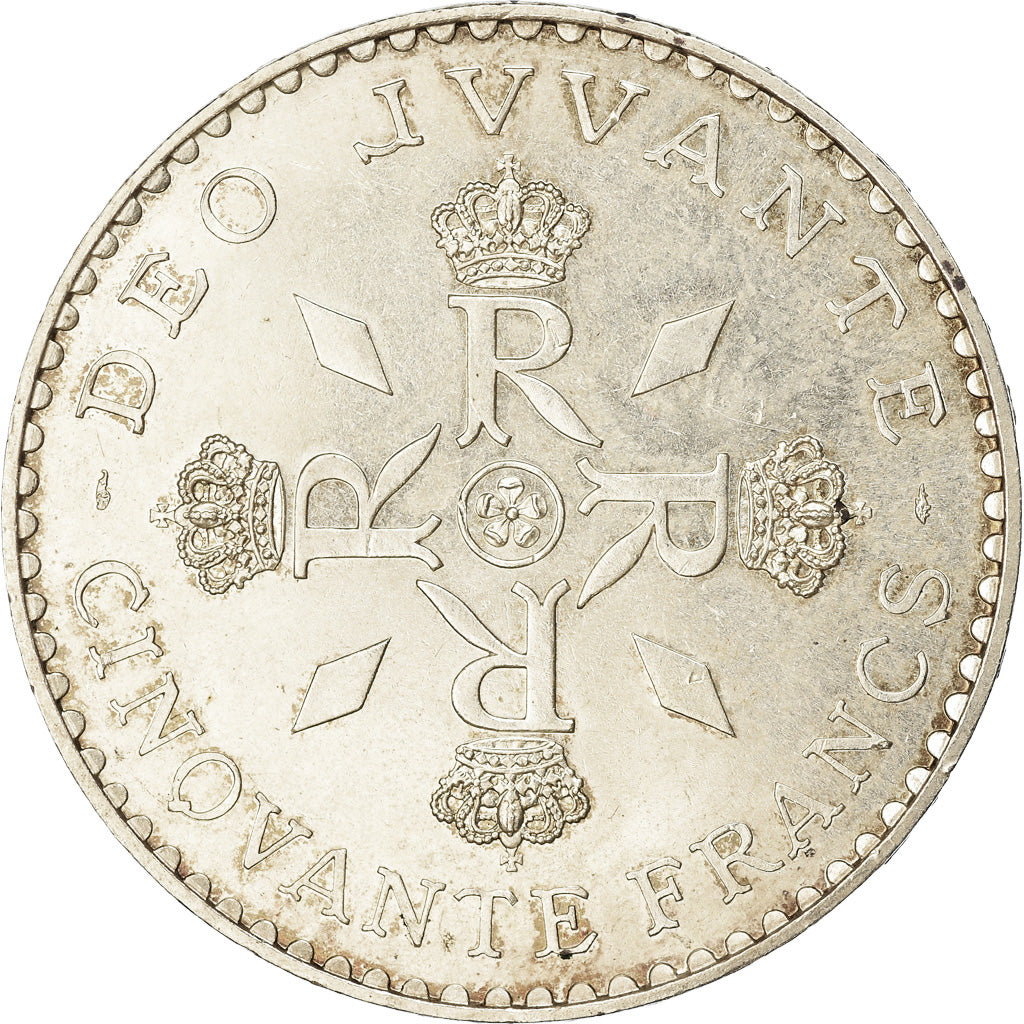Coin, Monaco, Rainier III, 50 Francs, 1974, AU(55-58), Silver, KM:152.1