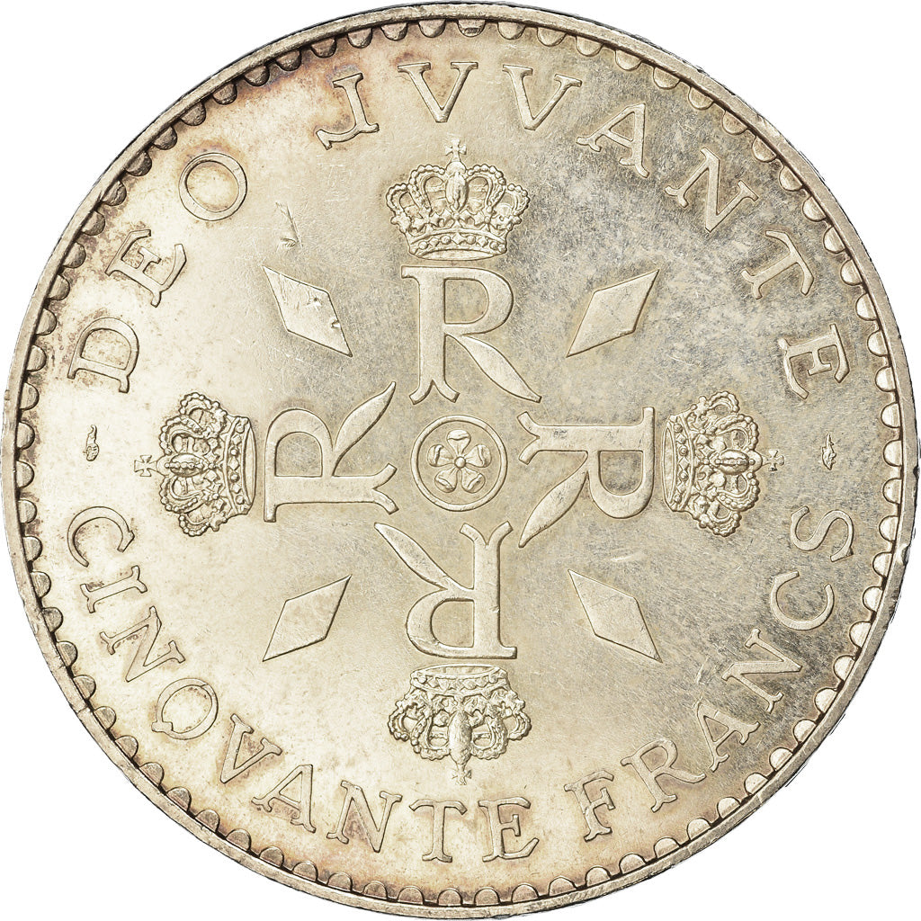 Coin, Monaco, Rainier III, 50 Francs, 1974, AU(55-58), Silver, KM:152.1