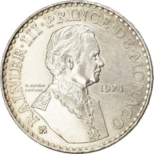 Moneta, Monaco, Rainier III, 50 Francs, 1974, AU(55-58), Srebro, KM:152.1