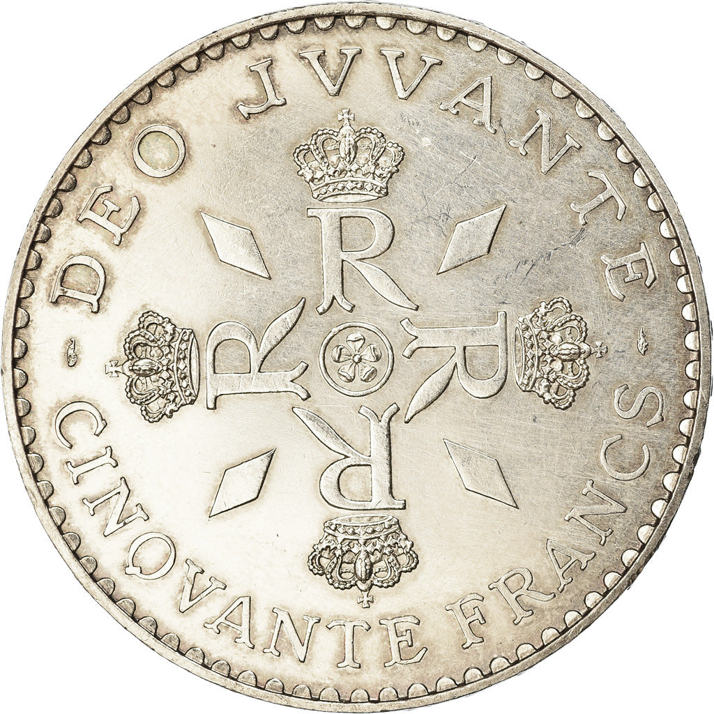 Coin, Monaco, Rainier III, 50 Francs, 1974, AU(55-58), Silver, KM:152.1