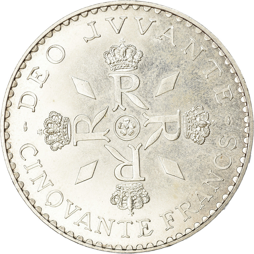 Coin, Monaco, Rainier III, 50 Francs, 1974, AU(55-58), Silver, KM:152.1