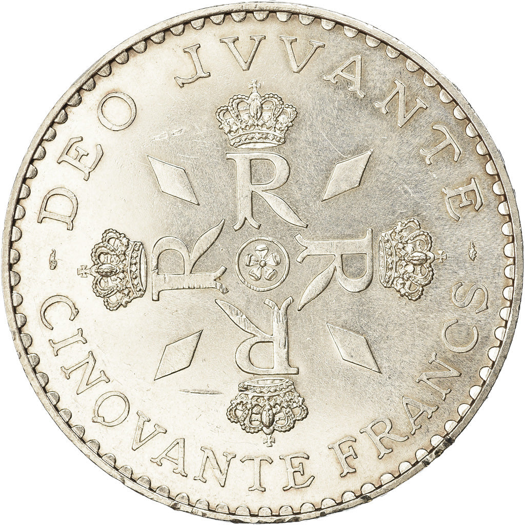 Coin, Monaco, Rainier III, 50 Francs, 1974, AU(55-58), Silver, KM:152.1