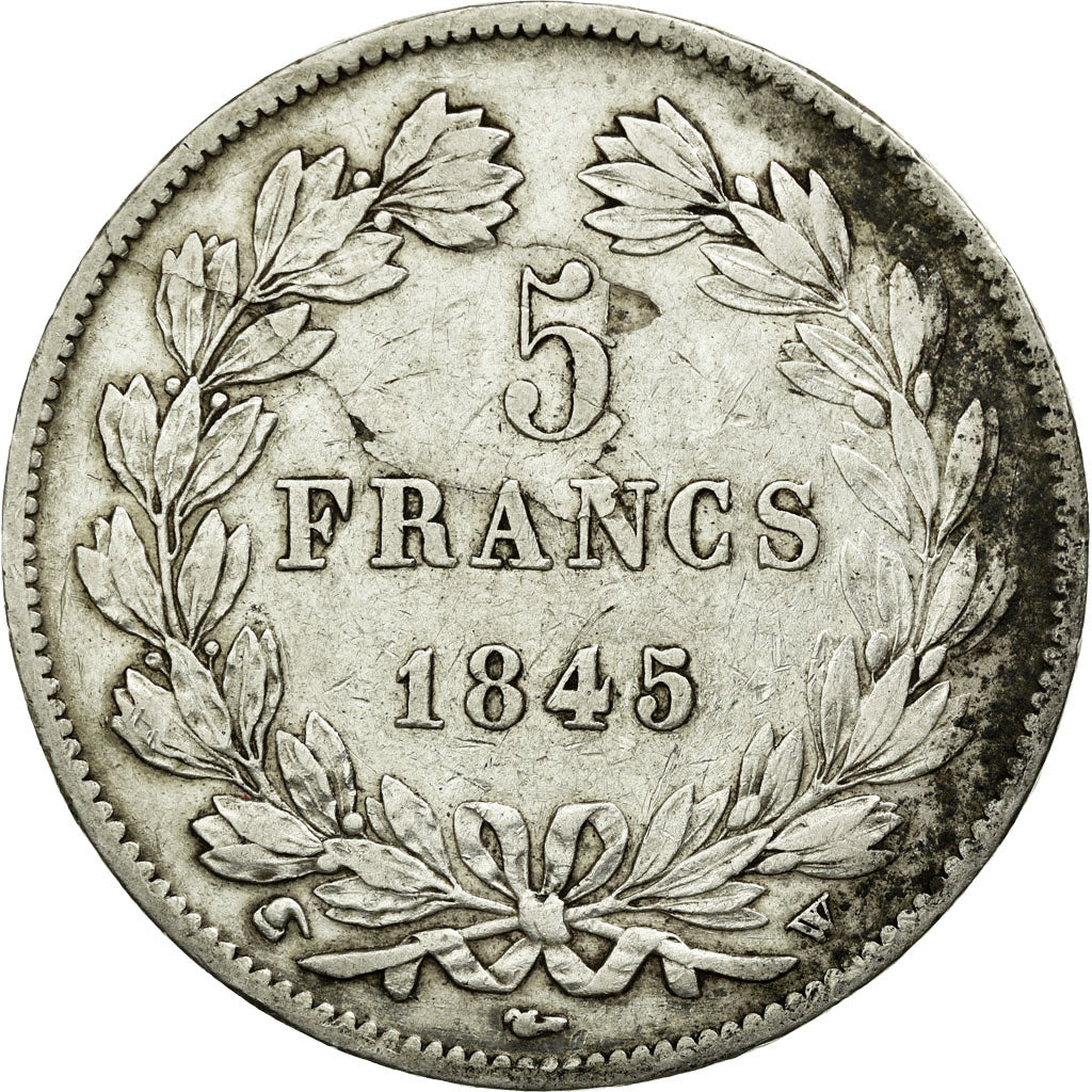 Coin, France, Louis-Philippe, 5 Francs, 1845, Lille, VF(30-35), Silver