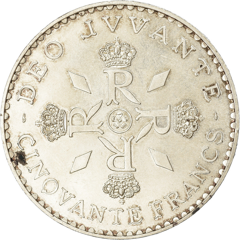 Coin, Monaco, Rainier III, 50 Francs, 1974, AU(55-58), Silver, KM:152.1
