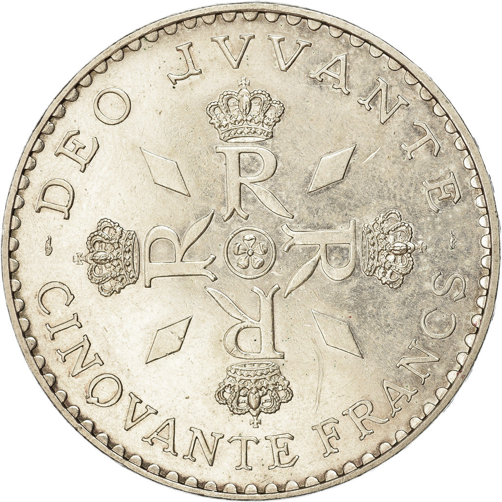 Coin, Monaco, Rainier III, 50 Francs, 1974, AU(55-58), Silver, KM:152.1
