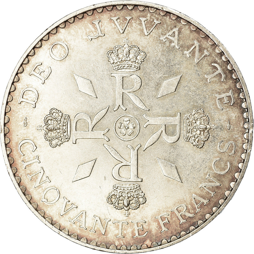 Coin, Monaco, Rainier III, 50 Francs, 1974, AU(55-58), Silver, KM:152.1