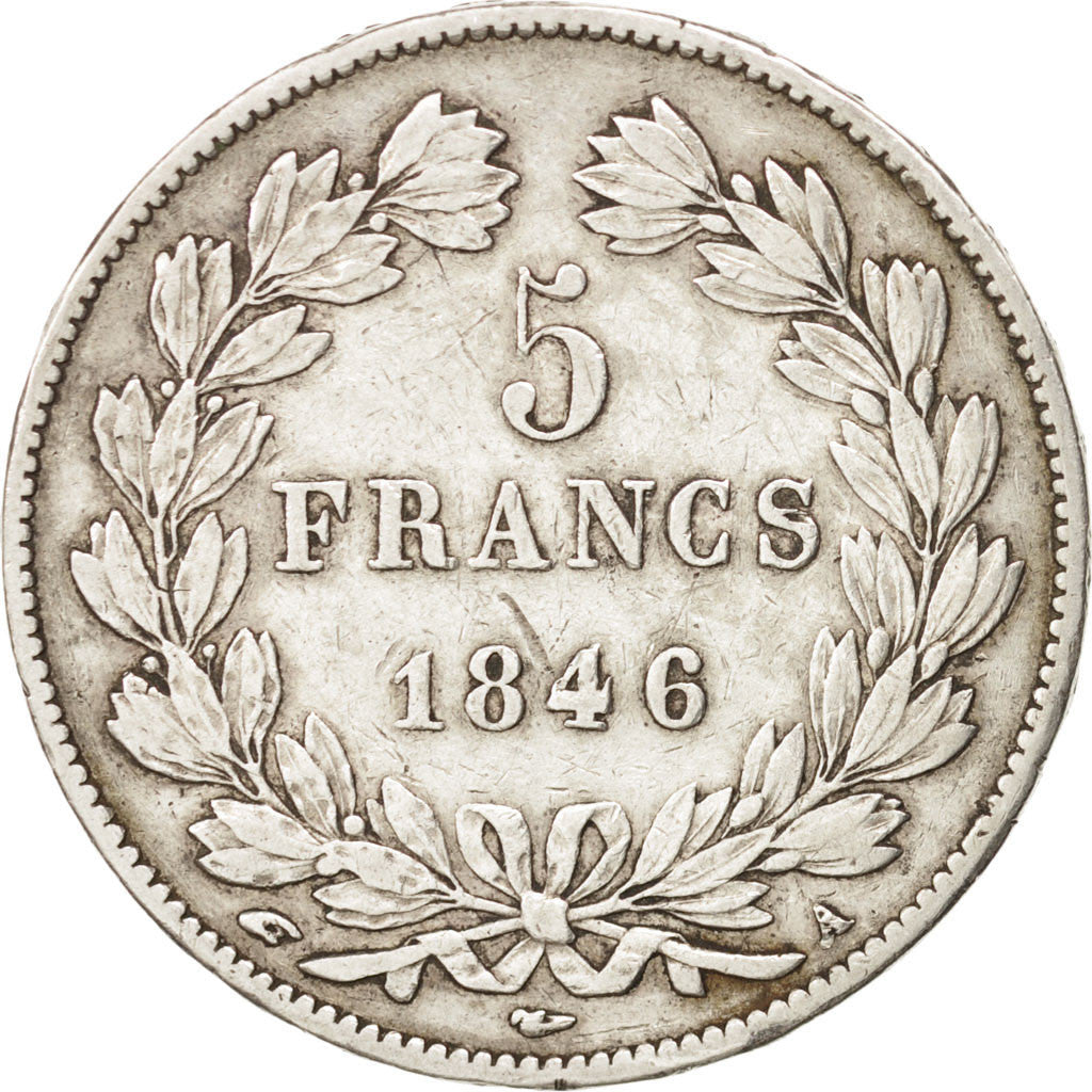FRANCE, Louis-Philippe, 5 Francs, 1846, Lille, KM #749.13, VF(30-35), Silver,...