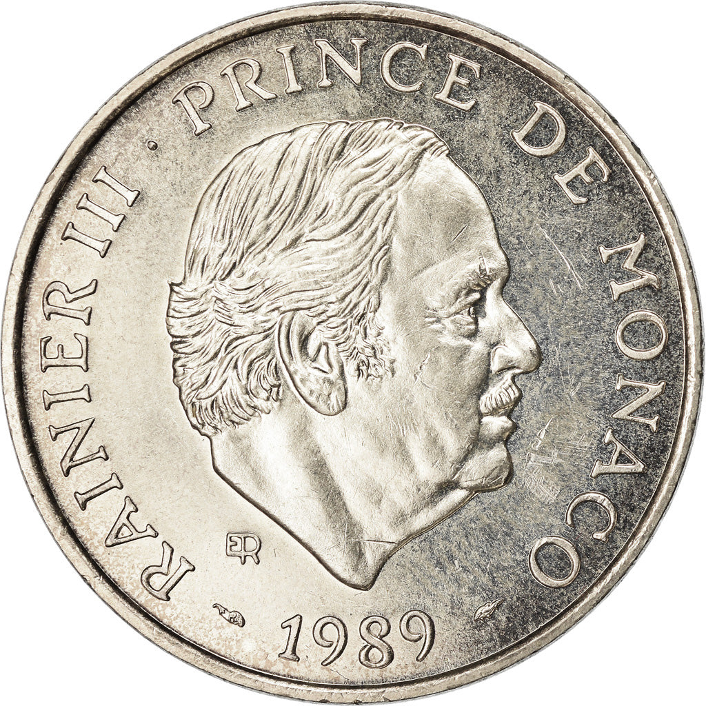 Münze, Monaco, Rainier III, 100 Francs, 1989, SS, Silber, KM:164, Gadoury:MC164