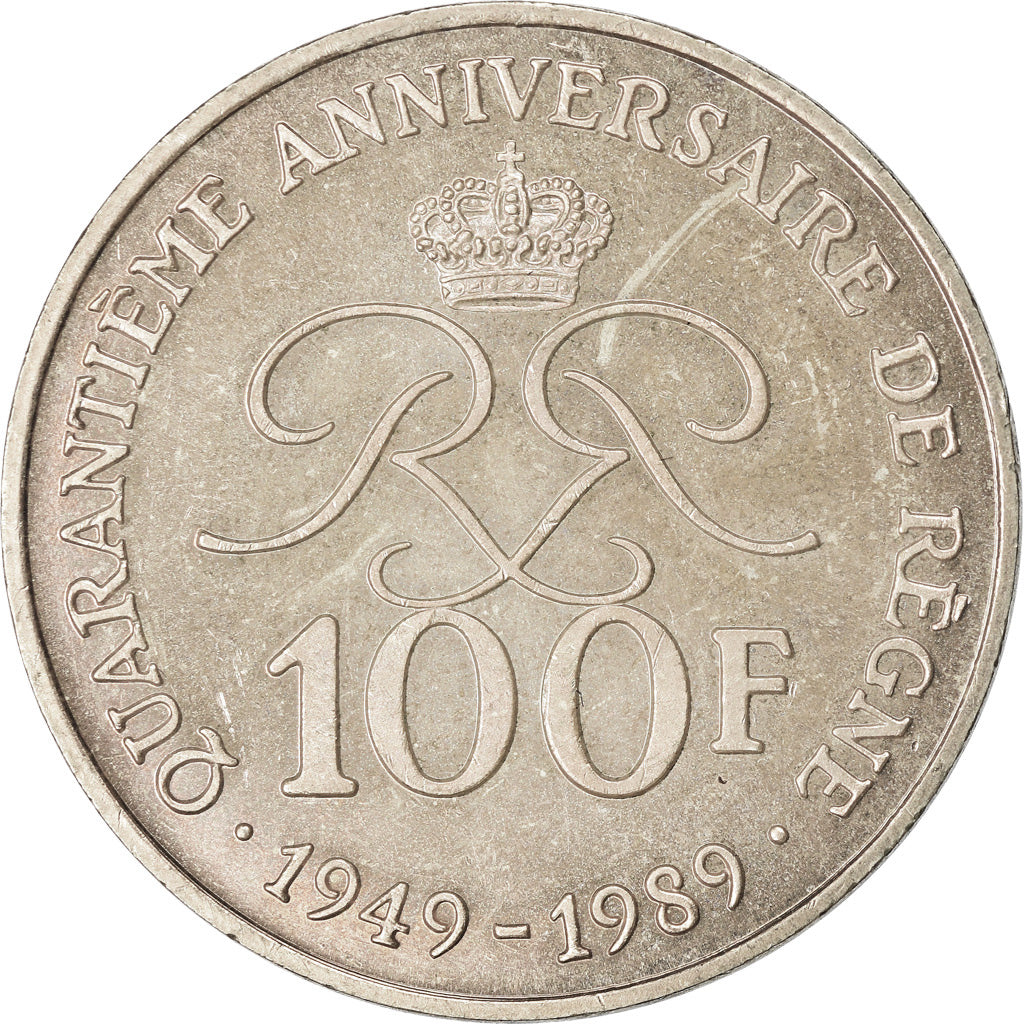 Münze, Monaco, Rainier III, 100 Francs, 1989, SS, Silber, KM:164, Gadoury:MC164