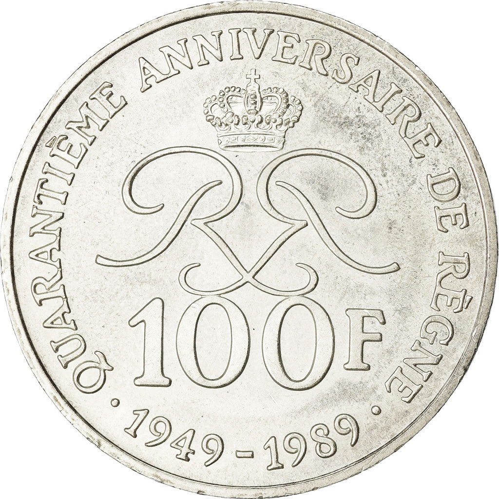 Monnaie, Monaco, Rainier III, 100 Francs, 1989, SUP, Argent, Gadoury:MC164