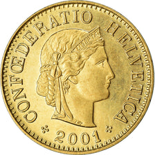 Coin, Switzerland, 5 Rappen, 2001, Bern, AU(55-58), Aluminum-Bronze, KM:26c