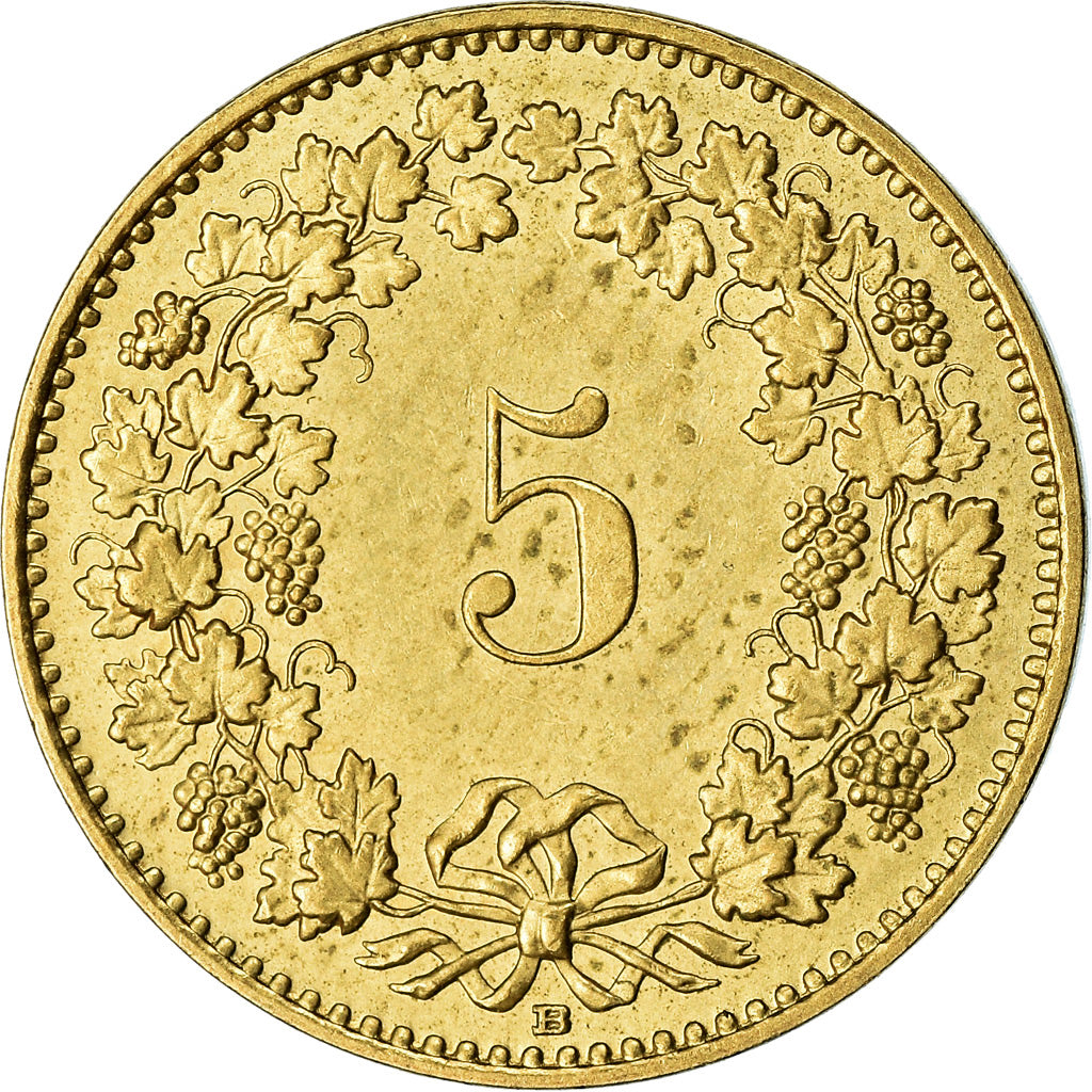 Coin, Switzerland, 5 Rappen, 2001, Bern, AU(55-58), Aluminum-Bronze, KM:26c