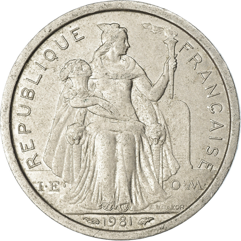 Coin, French Polynesia, Franc, 1981, Paris, EF(40-45), Aluminum, KM:11