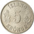 Moneda, Islandia, 5 Kronur, 1973, MBC, Cobre - níquel, KM:18