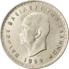 Coin, Greece, Paul I, 10 Drachmai, 1959, AU(55-58), Nickel, KM:84