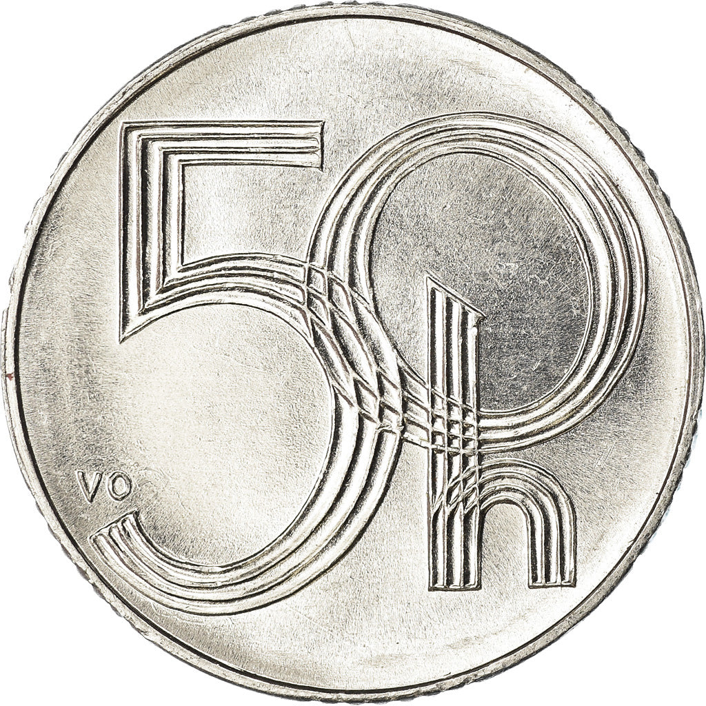 Coin, Czech Republic, 50 Haleru, 1994, AU(55-58), Aluminum, KM:3.1