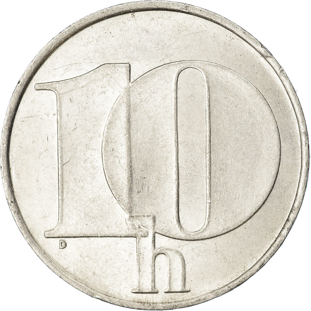 Coin, Czechoslovakia, 10 Haleru, 1992, EF(40-45), Aluminum, KM:146