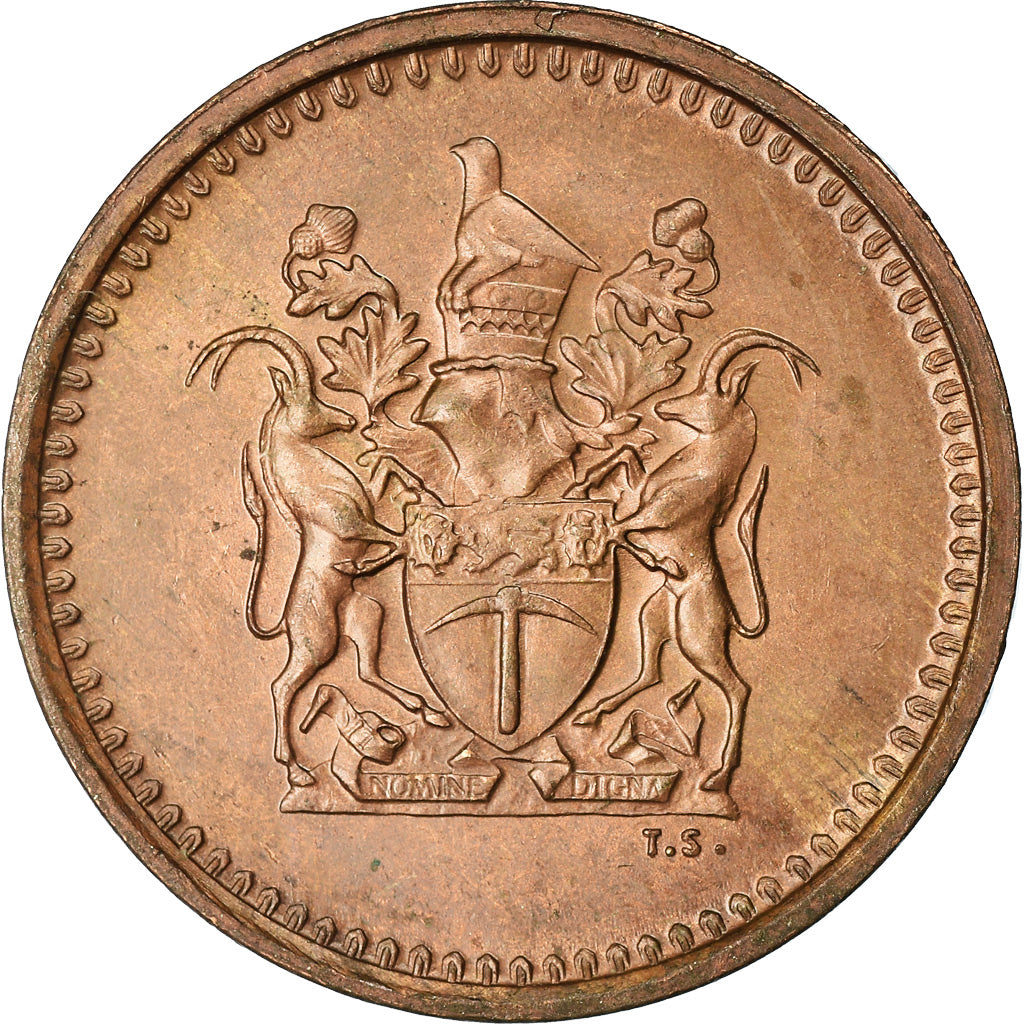 Coin, Rhodesia, Cent, 1975, AU(55-58), Bronze, KM:10