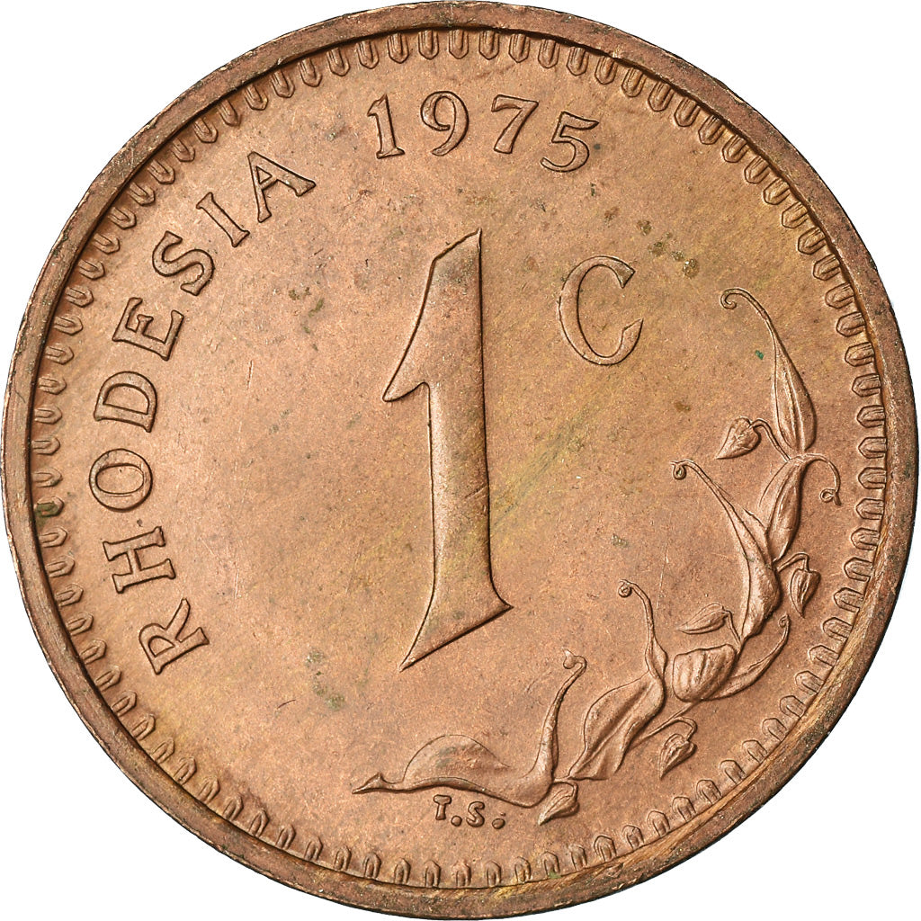 Coin, Rhodesia, Cent, 1975, AU(55-58), Bronze, KM:10