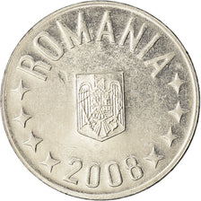 Coin, Romania, 10 Bani, 2008, Bucharest, AU(55-58), Nickel plated steel, KM:191