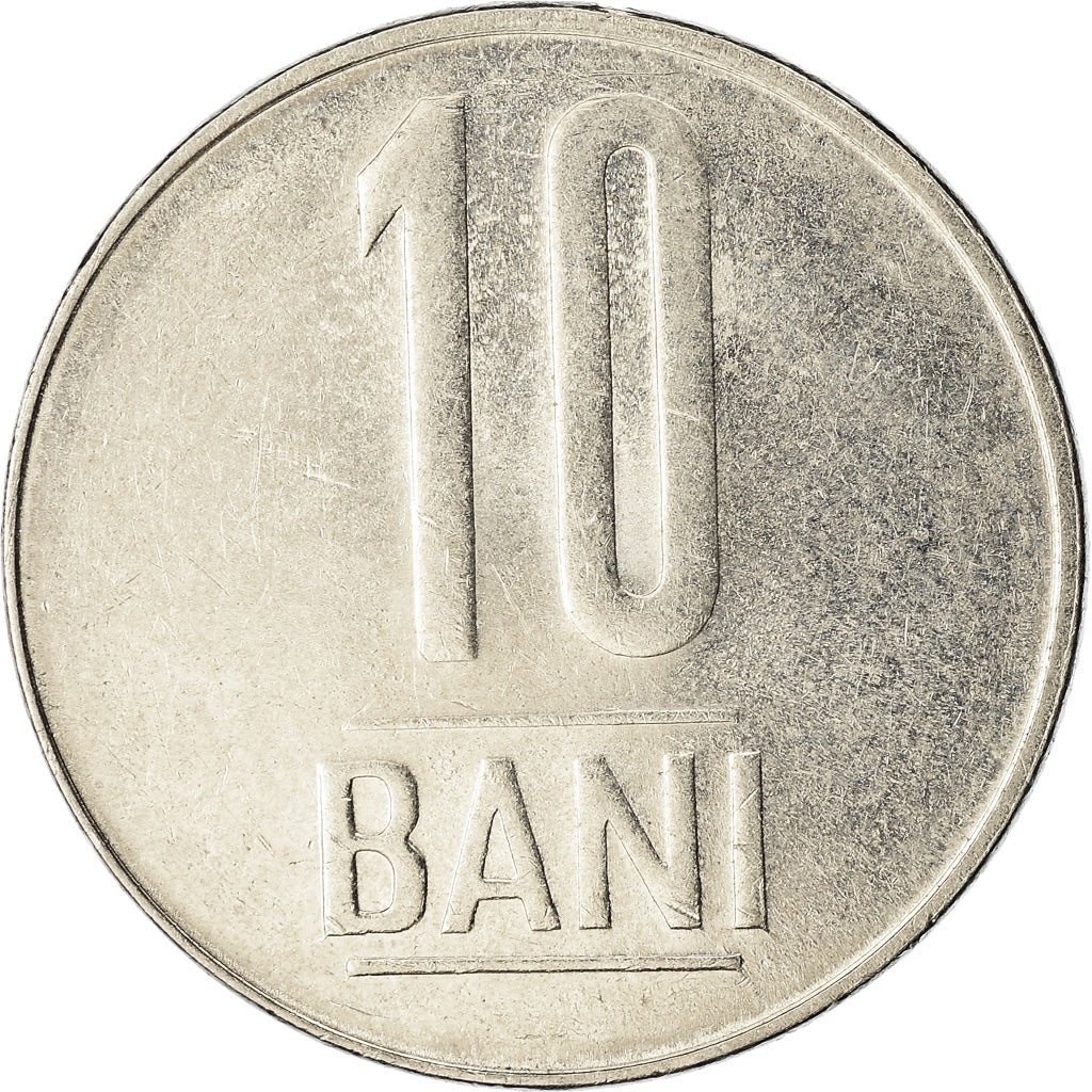 Coin, Romania, 10 Bani, 2008, Bucharest, AU(55-58), Nickel plated steel, KM:191