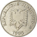 Coin, Albania, 5 Lekë, 1995, EF(40-45), Nickel plated steel, KM:76