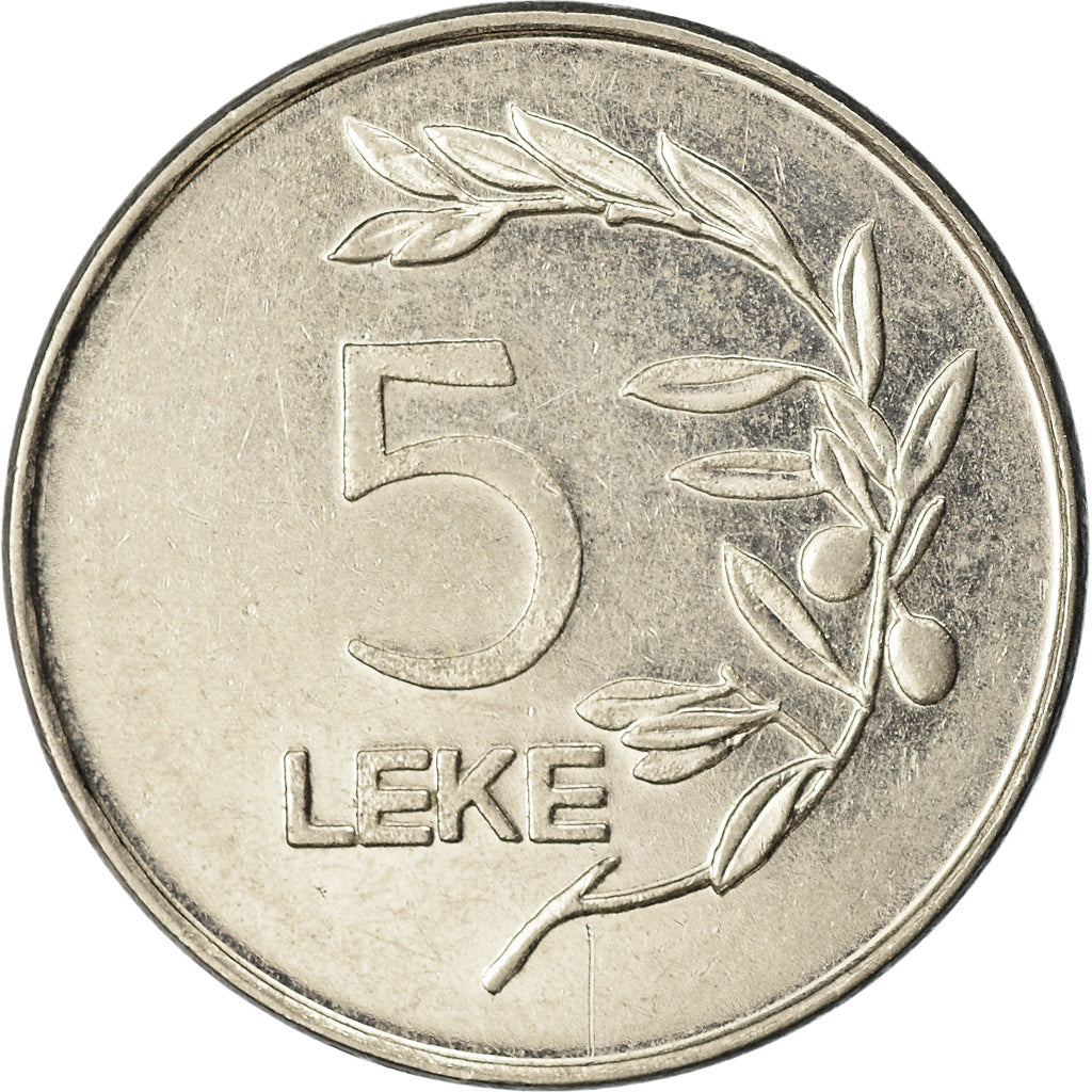 Monnaie, Albania, 5 Lekë, 2000, TTB, Nickel plated steel, KM:76