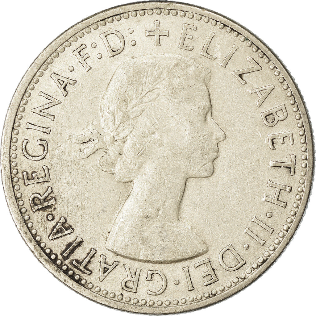 Coin, Australia, Elizabeth II, Florin, 1954, Melbourne, EF(40-45), Silver, KM:54