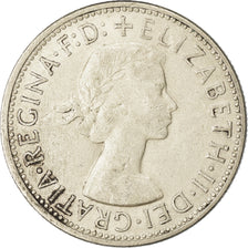 Coin, Australia, Elizabeth II, Florin, 1954, Melbourne, EF(40-45), Silver, KM:54