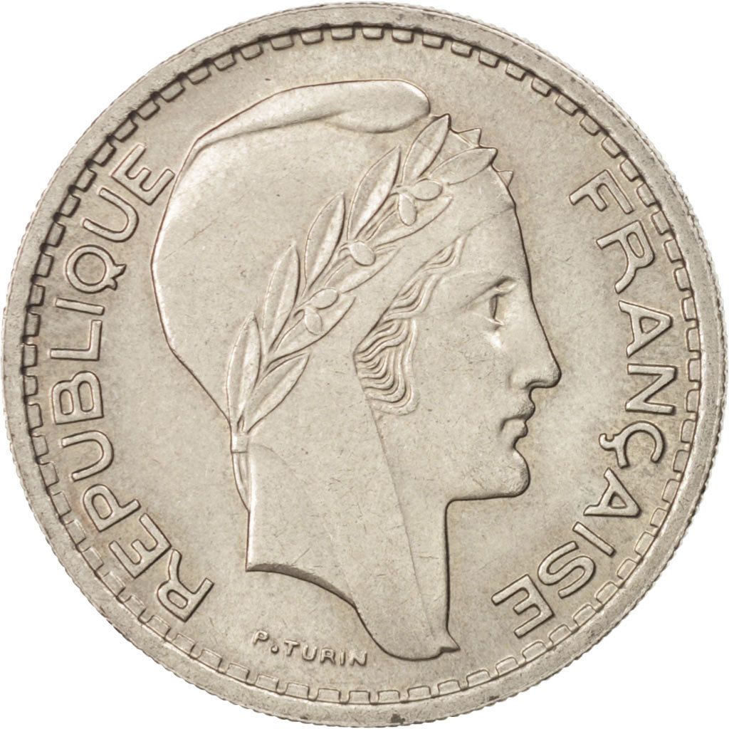 FRANCE, Turin, 10 Francs, 1948, Paris, KM #909.1, AU(50-53), Copper-Nickel, 26,.