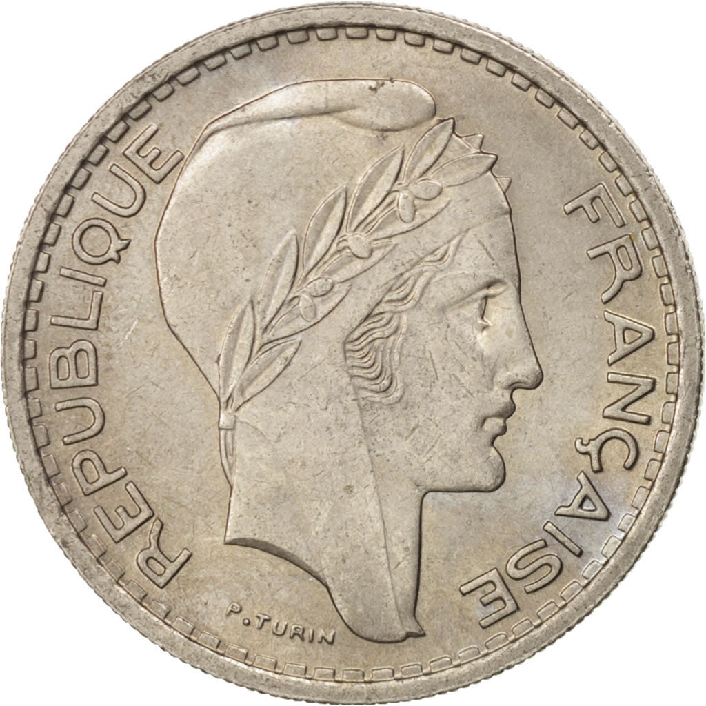 FRANCE, Turin, 10 Francs, 1948, Paris, KM #909.1, AU(55-58), Copper-Nickel, 26,.