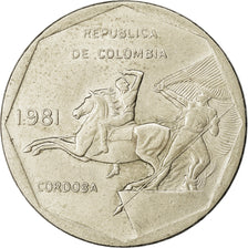 Münze, Kolumbien, 10 Pesos, 1981, SS, Copper-Nickel-Zinc, KM:270