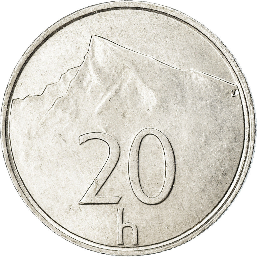 Coin, Slovakia, 20 Halierov, 1991, EF(40-45), Aluminum, KM:18