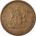 Moneta, Sudafrica, 2 Cents, 1974, BB, Bronzo, KM:83