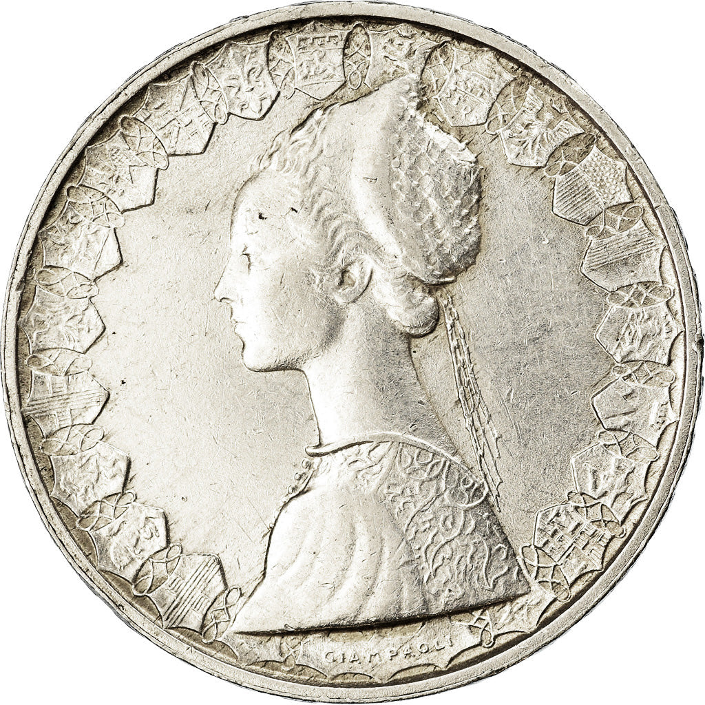 Coin, Italy, 500 Lire, 1959, Rome, EF(40-45), Silver, KM:98