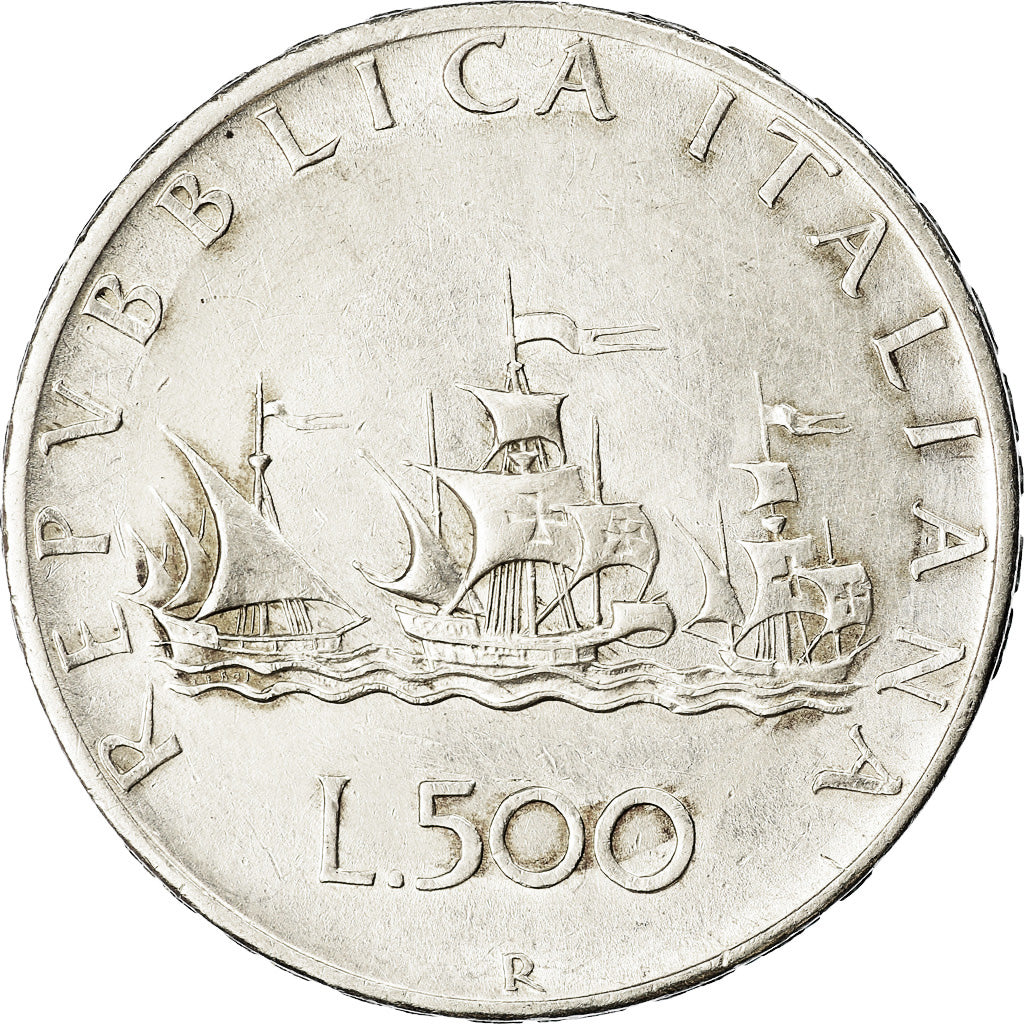 Coin, Italy, 500 Lire, 1959, Rome, EF(40-45), Silver, KM:98