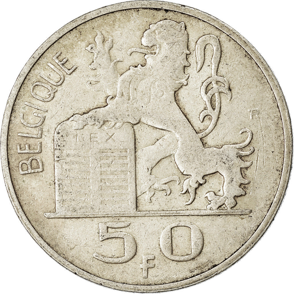 Münze, Belgien, 50 Francs, 50 Frank, 1948, SS, Silber, KM:136.1