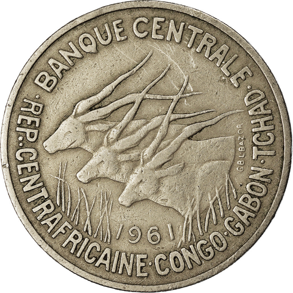 Coin, EQUATORIAL AFRICAN STATES, 50 Francs, 1961, Paris, EF(40-45)