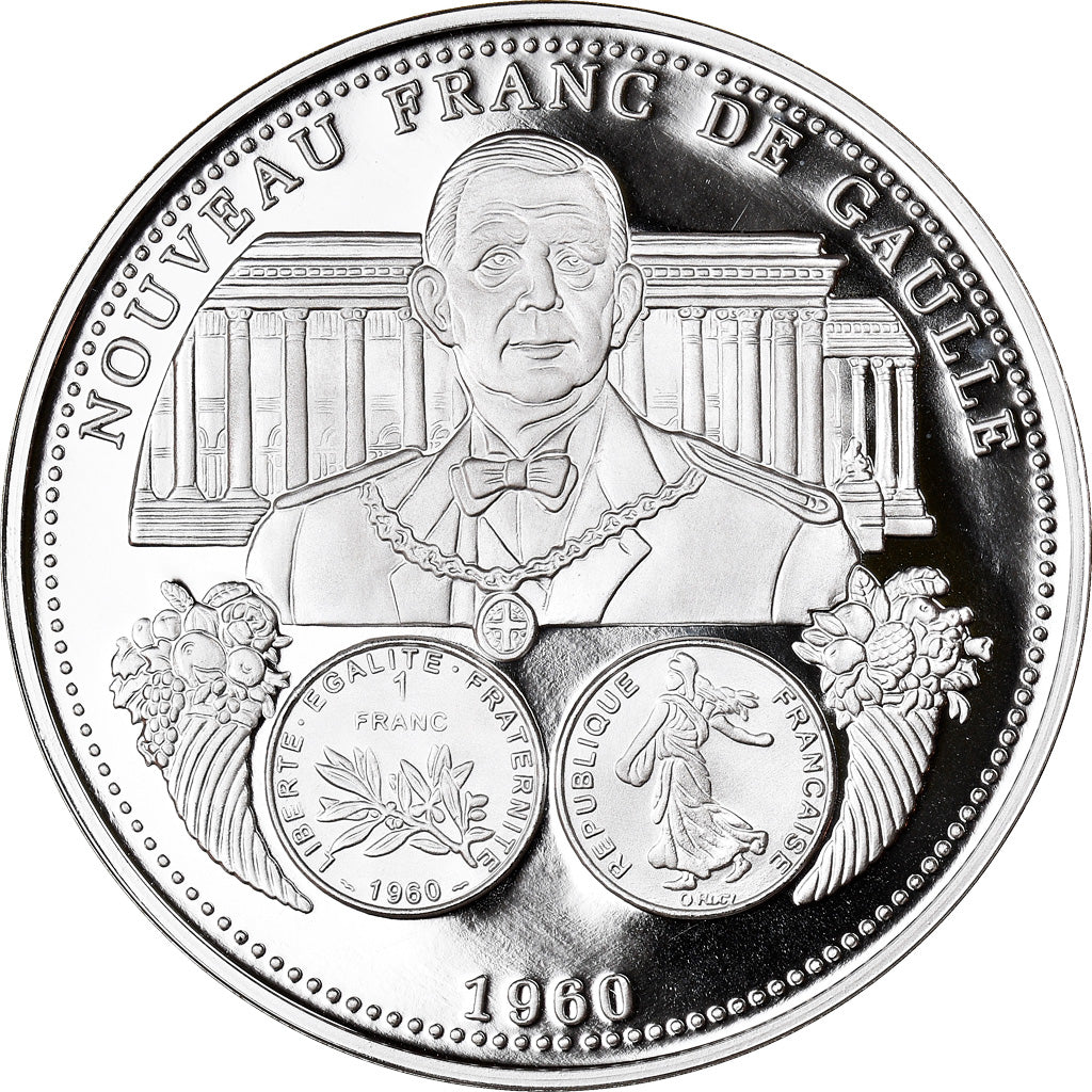 Frankreich, Medaille, Nouveau Franc De Gaulle, Politics, Society, War, STGL