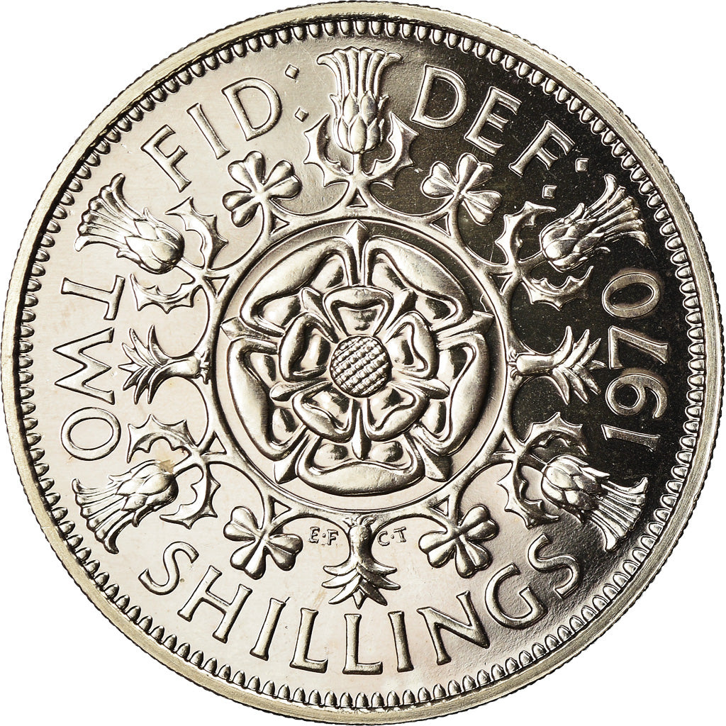 Coin, Great Britain, Florin, Two Shillings, 1970, MS(63), Copper-nickel