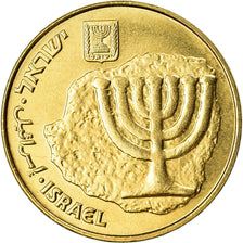 Coin, Israel, 10 Agorot, 1988, AU(55-58), Aluminum-Bronze, KM:158