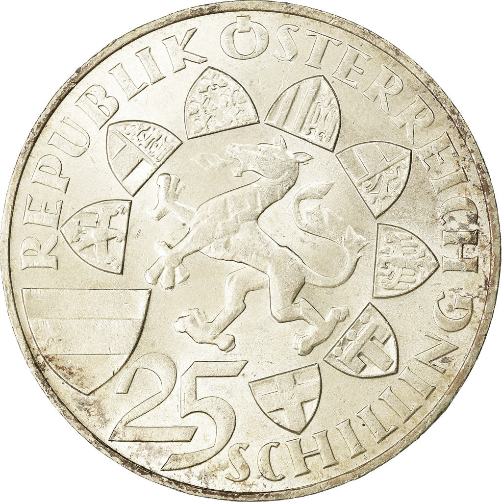 Coin, Austria, 25 Schilling, 1959, AU(55-58), Silver, KM:2887