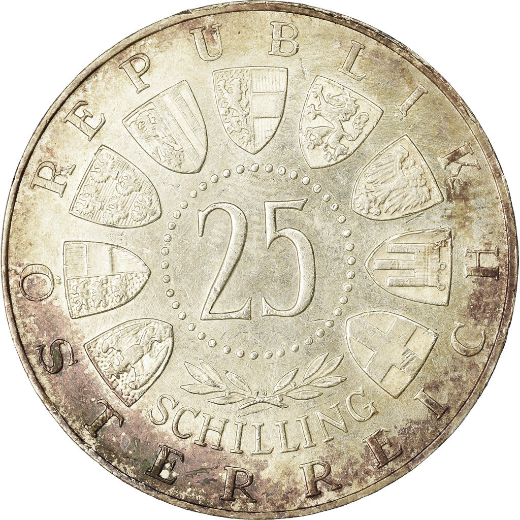 Coin, Austria, 25 Schilling, 1961, AU(55-58), Silver, KM:2891