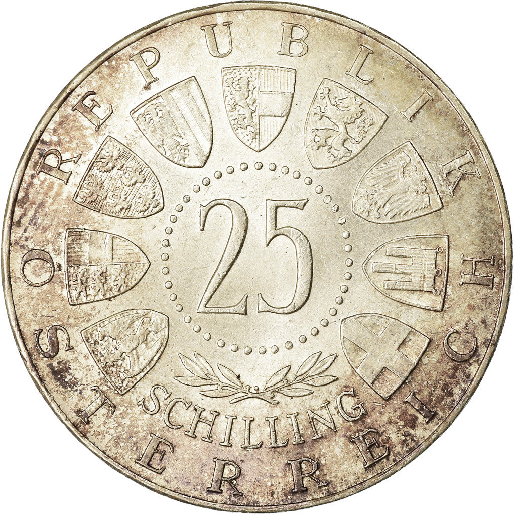 Moneda, Austria, 25 Schilling, 1962, EBC, Plata, KM:2892